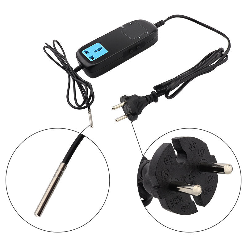 Heating and Cooling Digital Temperature Controller Thermostat,AC 90V-250V Smart Digital Thermostat Regulator Home Brewing Tools