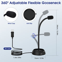 Microphone For Computer USB Professionnel dslr Gaming Condenser Windows