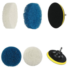 11pcs Drill Scrubber Cleaning Drill Brush Set with Scouring Pad Extension Rod for Car Kitchen Grill Tile