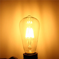 E27 8W Warm White Non-Dimmable COB LED Filament Retro Edison Bulbs 220V