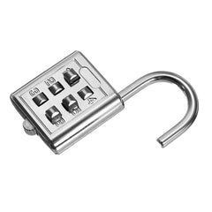 6 Digit Push Button Combination Padlock Travel Suitcase Luggage Lock