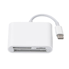 Multifunctional 3-IN-1 USB-C to SD/ TF/ CF Memory Card Reader for iMac/ for iPad/ Macbook