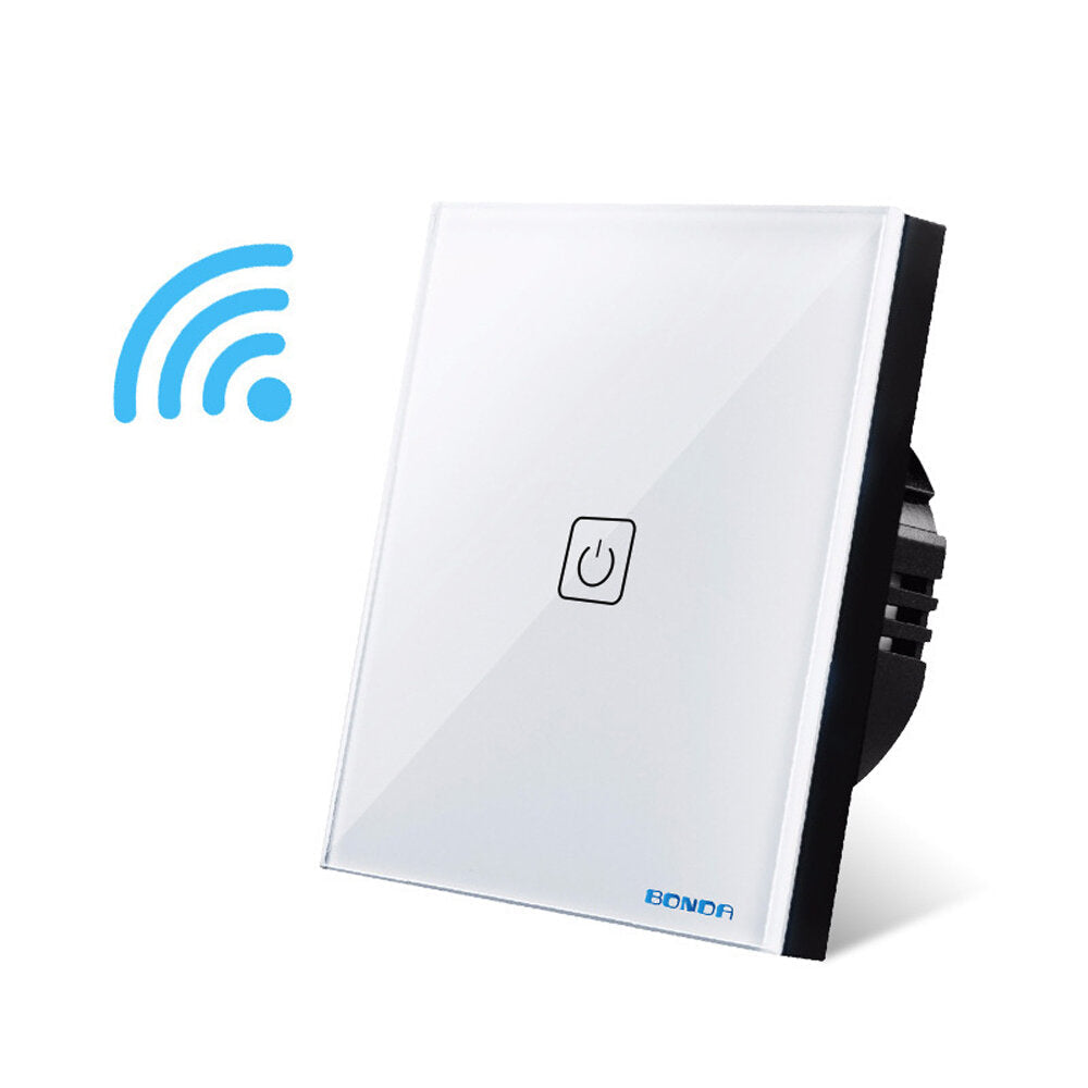 Smart Switch Wireless Remote Control APP Controled Wall Light Switch Luxury Crystal Glass Touch Screen have 1/2/3 Way