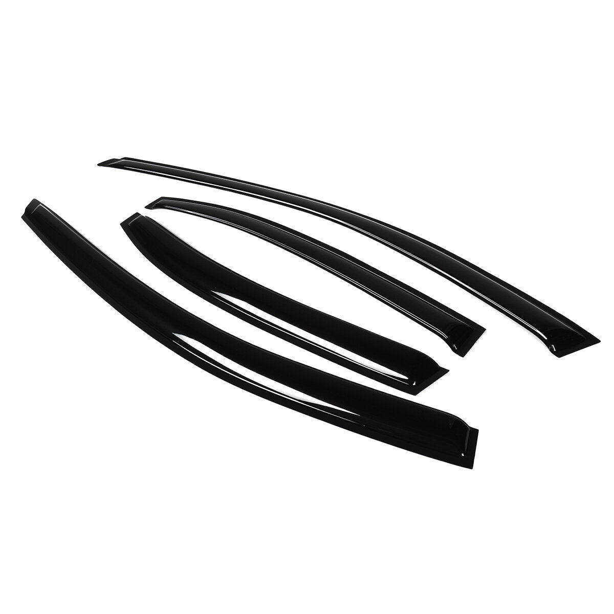 4Pcs Plastic Exterior Visor Vent Shades For Acura TSX CL8 Euro-R 2004-2008 JDM 3D Wavy Window Sun Rain Guard Deflector