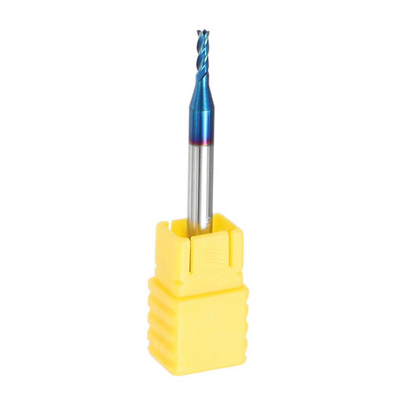 9pcs 1-10mm 4 Flutes Tungsten Carbide Milling Cutter HRC65 Blue NACO Coated Milling Cutter CNC Tool