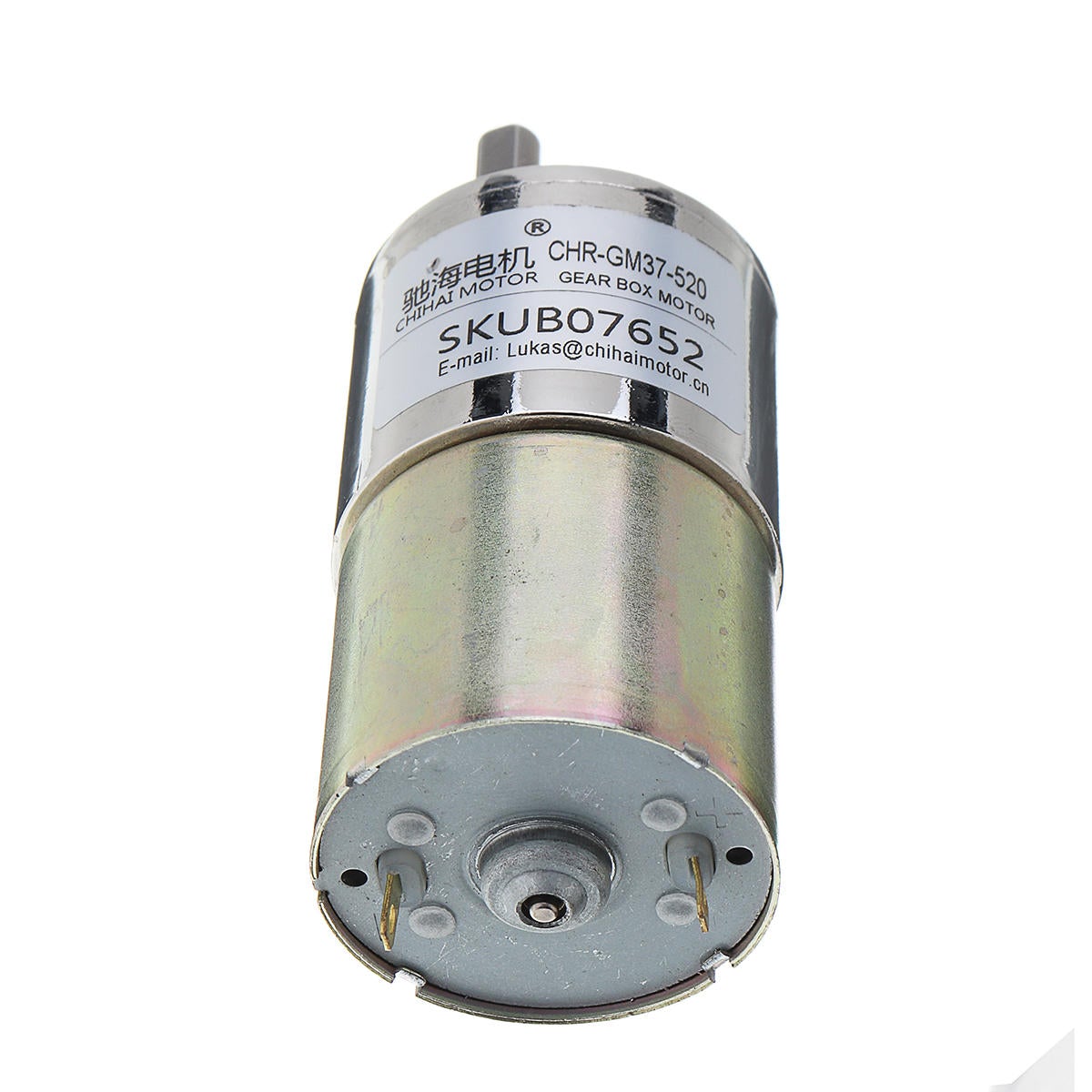 DC Motor 12V 1:150 52rpm Permanent Magnet Carbon Brush Reduction Gear Motor
