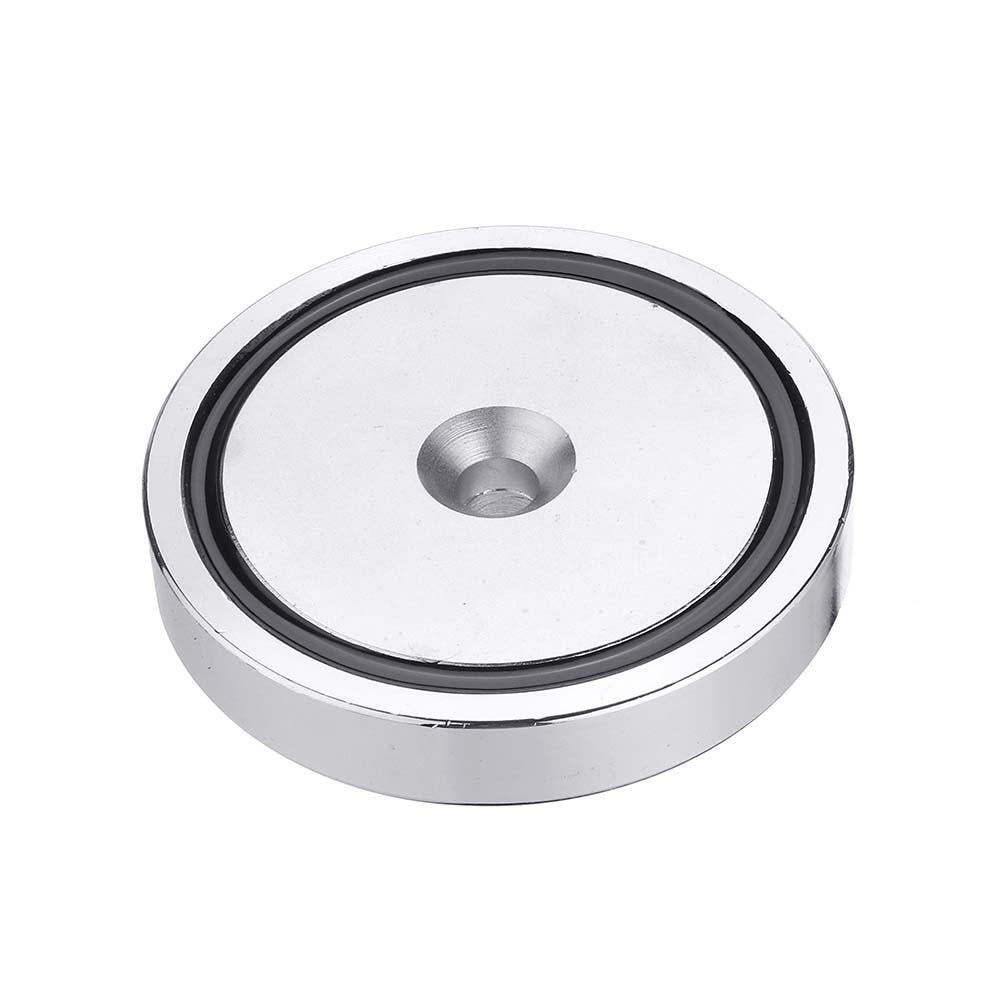 D90mm 400Kg Neodymium Recovery Magnet Strong Hook Diving Rope For Detecting Metal Treasure