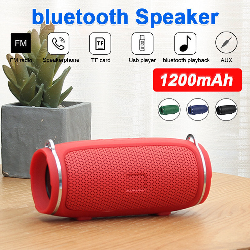 Portable Wireless Speaker Bluetooth 5.0 Speaker Outdoor Hi-Fi Support TF Card FM Radio Subwoofer
