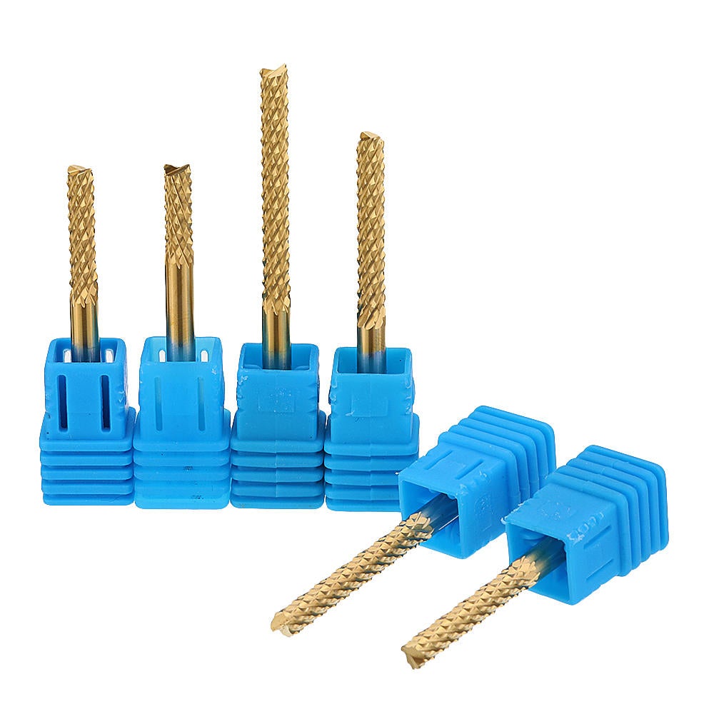 4mm Shank 12-32mm Tungsten Carbide End Mill Titanuim Coated PCB Milling Cutter