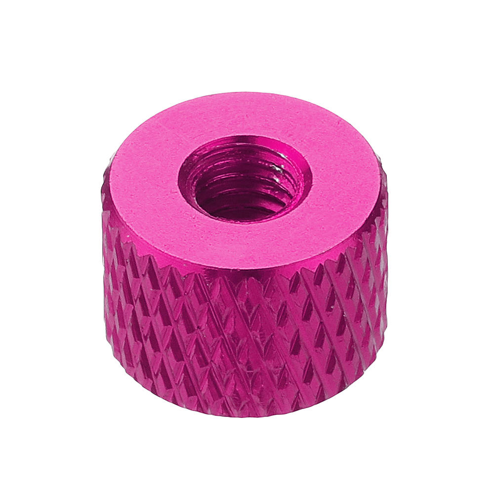M4AN5 10Pcs M4 Blind Hole Thread Aluminum Alloy Knurled Thumb Nut Hand-Tight Screw Nut Multi-Color