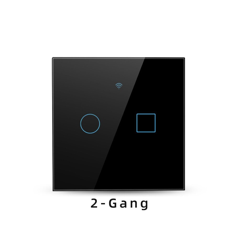 Smart Wall Light Switch LCD Touch Screen Tuya WiFi And 433Mhz Universal Remote Control Works With Alexa Google Home