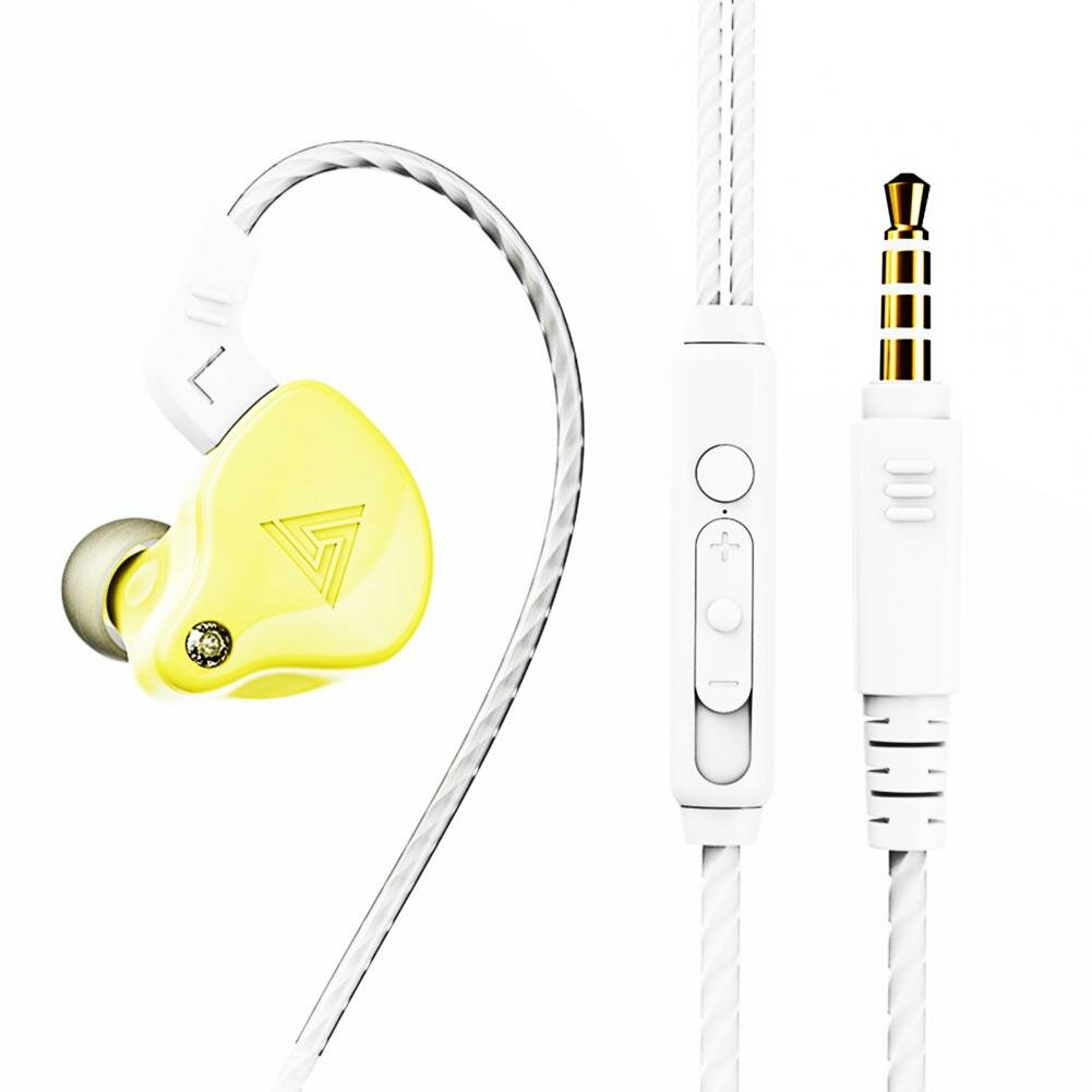 Wired Earphones 1.2m In-ear Hi-Fi Heavy Bass Line Control Headphone with Microphone