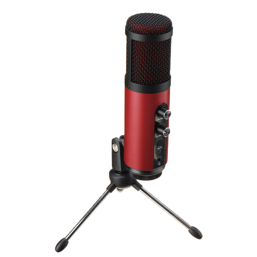 USB Condenser Microphone with Monitor Function,Mute Function and Reverb