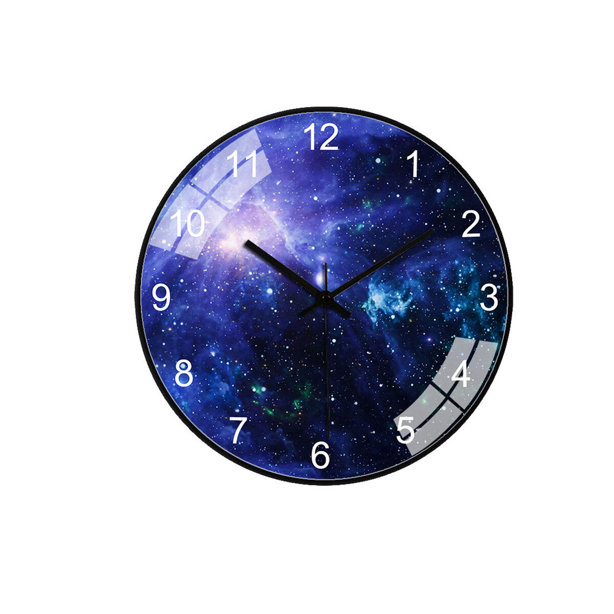 12 Inch/30cm Star Space Galaxy Wall Clock Silent Living Room Bedroom Creative Hanging Clock Home Office Ornament