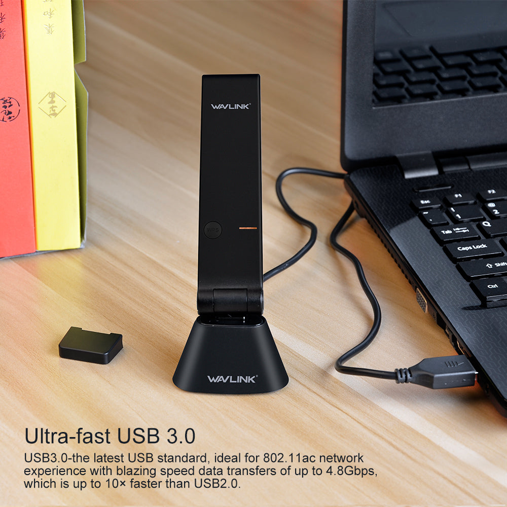 1300Mbps USB3.0 Wireless WiFi Adapter Dual Band WiFi Receiver Transmitter Network Card With USB Mini Dock