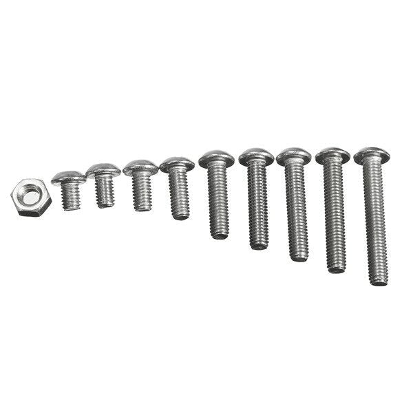 M3SS1 M3 Stainless Hex Socket Button Head Screws Allen bolt Nut Assortment Kit 340pcs