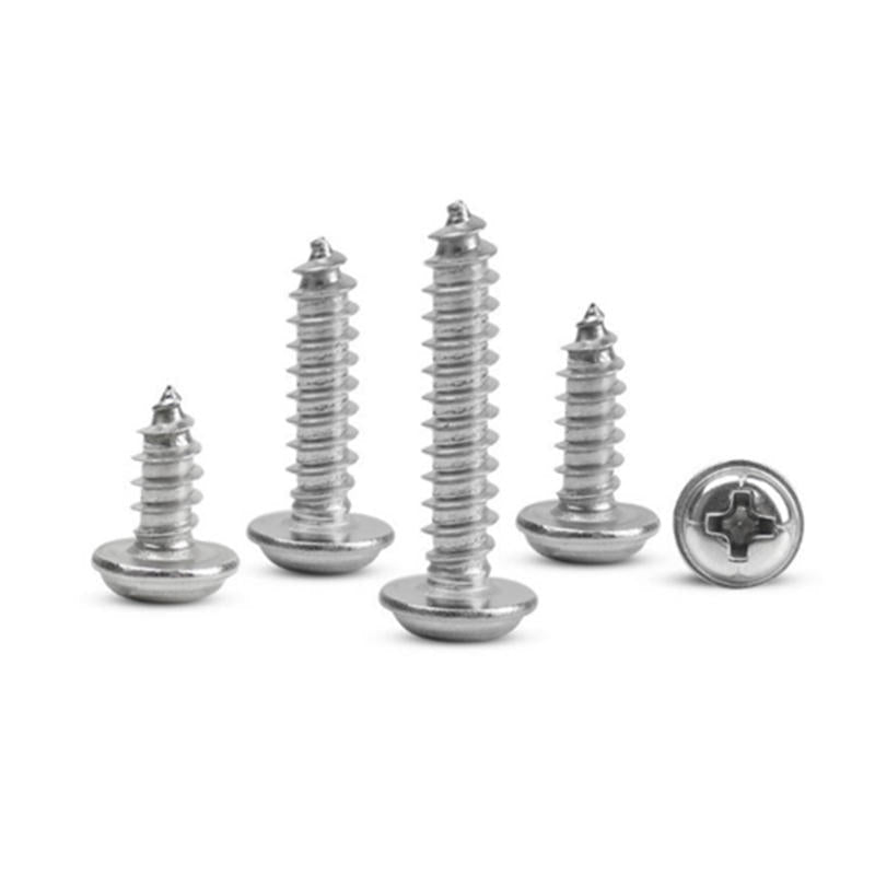 220pcs M3/M4/M5 Stainless Steel 304 Pan Head Phillip Trapper Self Trapping Screw
