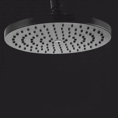 Black Bathroom Shower Set Rain Head Bath Mixer With Hand Faucet Rainfall Chrome