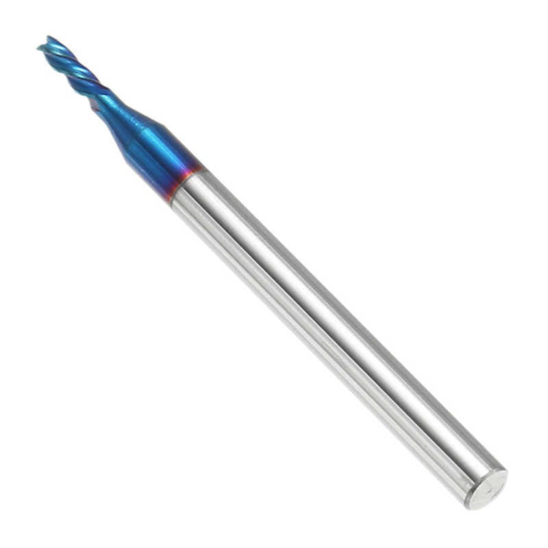 9pcs 1-10mm 4 Flutes Tungsten Carbide Milling Cutter HRC65 Blue NACO Coated Milling Cutter CNC Tool