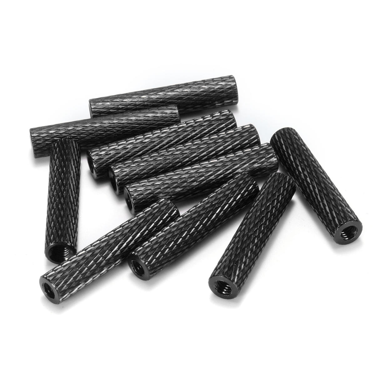 M3AS17 50Pcs M3 25mm Knurled Standoff Aluminum Alloy Anodized Spacer