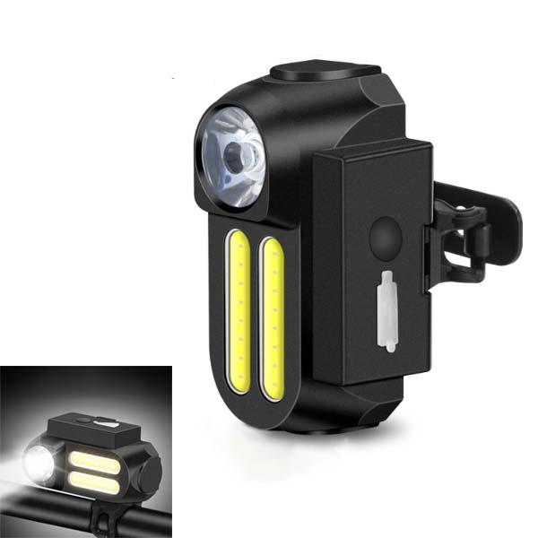 650LM XPE Headlight Far Near Distance Bike Front Light USB Rechargeable 4 Modes 90 Adjustable Waterproof Camping Hiking Cycling Fishing Light