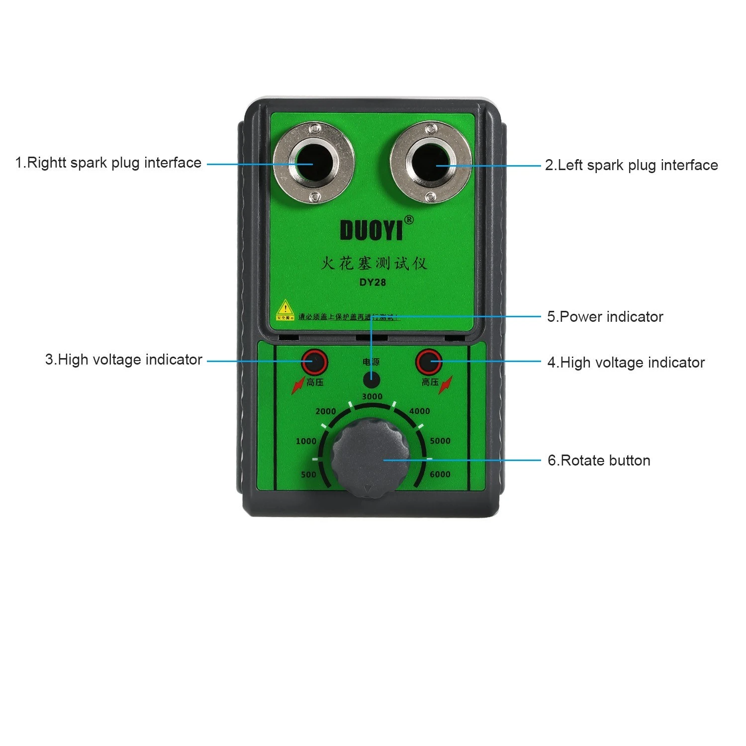 Car Spark Plug Tester Automotive Double Hole Analyzer