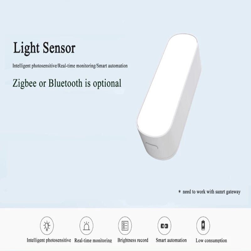 Smart Home WIFI Illumination Sensor Gateway Smart WiFi Brightness Sensor Work with Smart Life Tuya APP