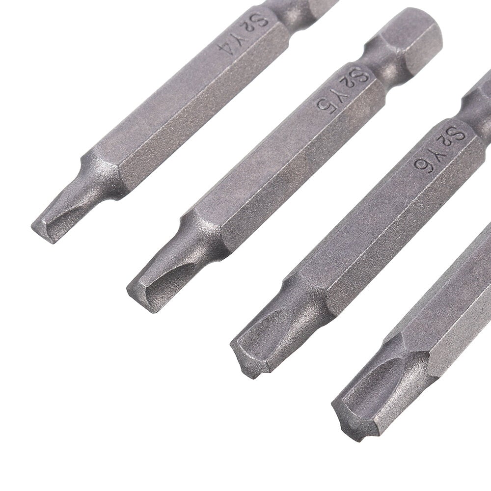 4pcs/set Magnetic Y Shaped Screwdriver Bit Hex Shank Y4/5/6/8