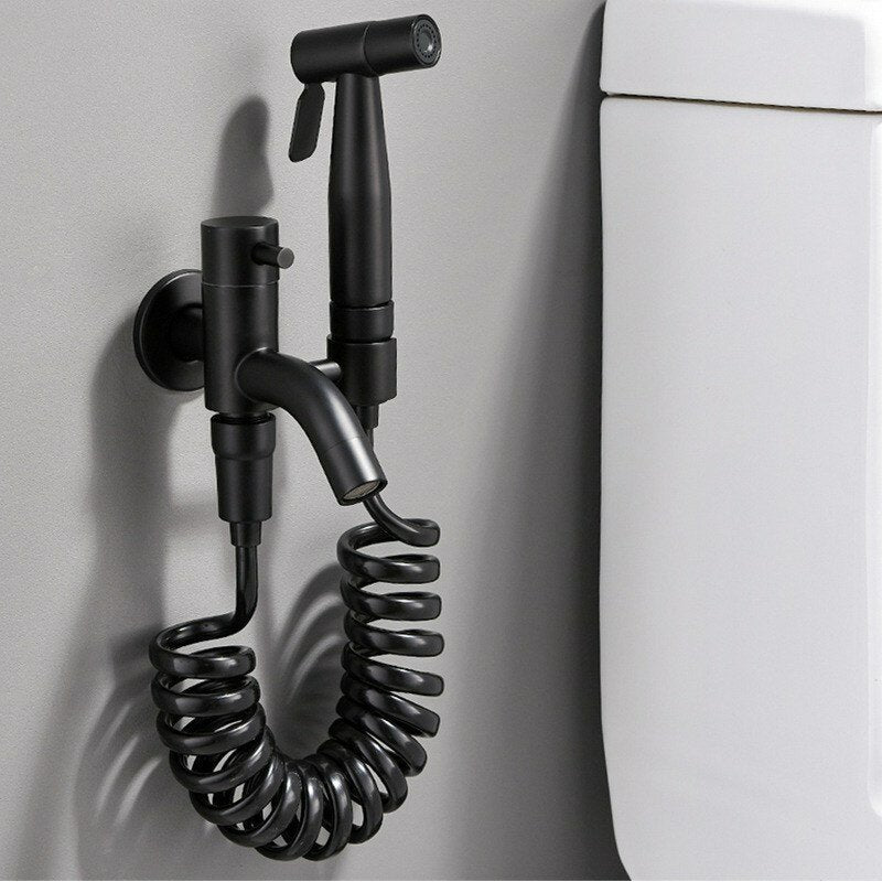 Stainless Steel Handheld Bidet Sprayer for Toilet Diaper Bidets Attachment Dual Function Shattaf with Hose Cleaning Tools Set