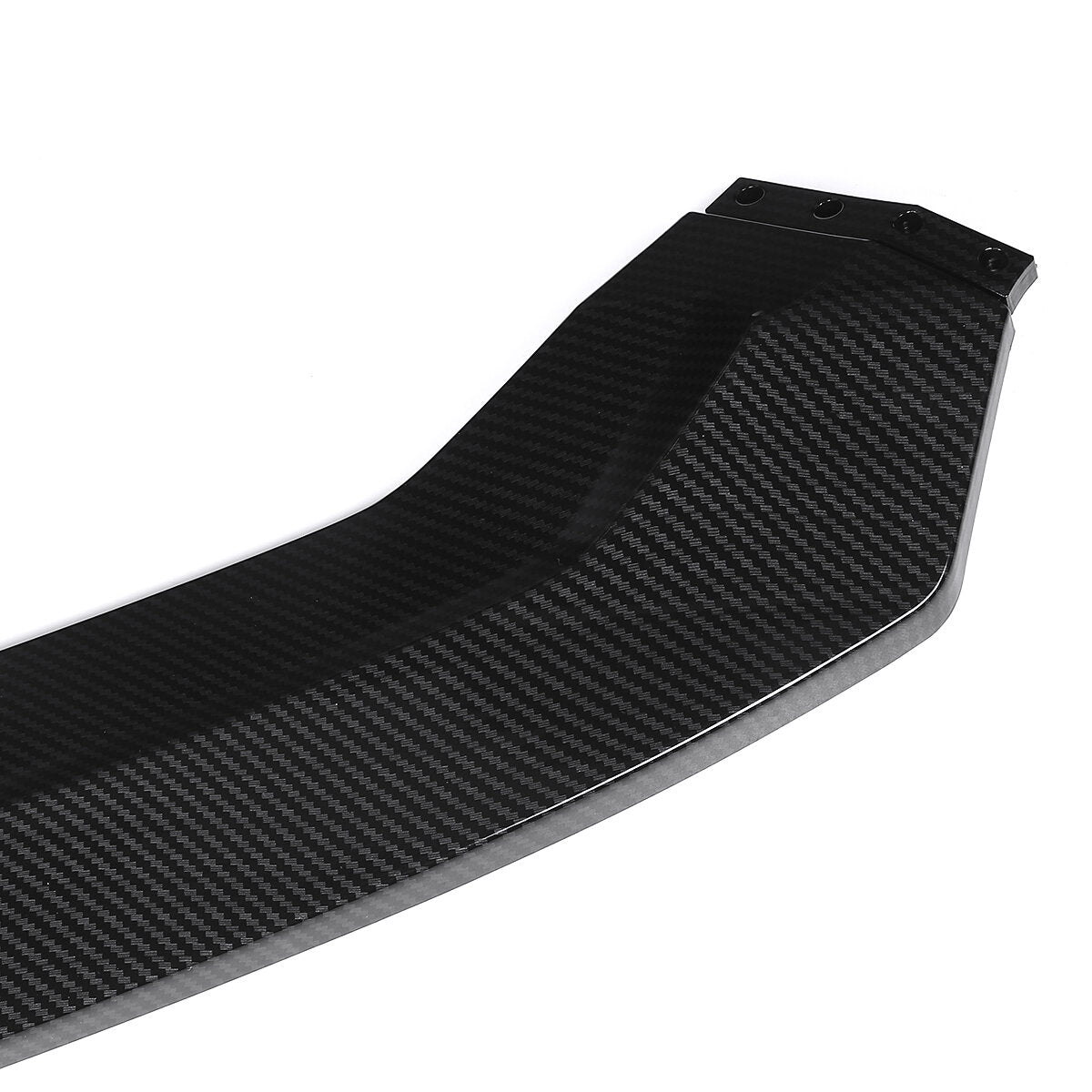 4Pcs Double Layer Carbon Fiber Look Front Bumper Lip Spoiler Cover Trim