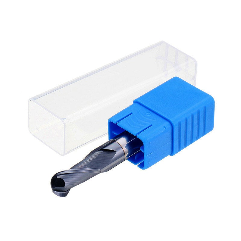 R0.5-R5mm Ball Nose Tungsten Carbide End Mill Cutter HRC55 TiAlN Coating CNC Tool
