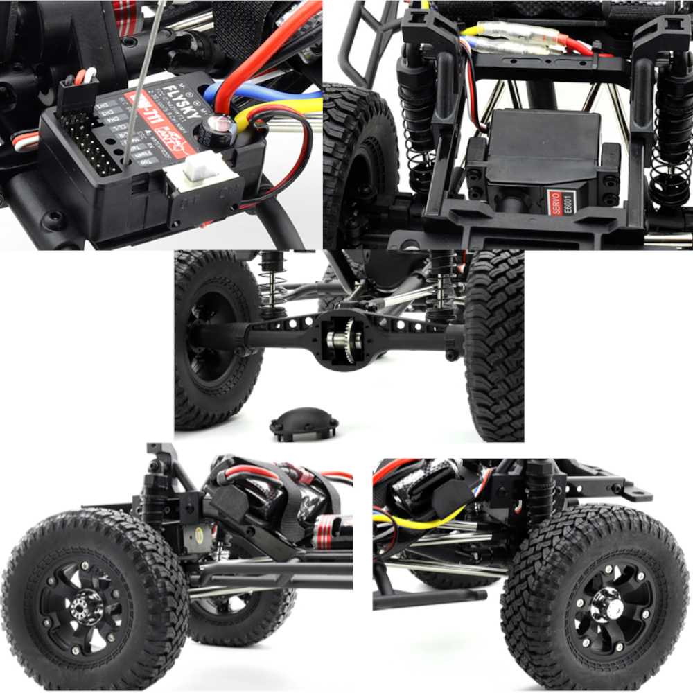 Rock Cruiser with 2.4G Remote Control 4WD Off-Road Waterproof RC Vehicle Model Crawler