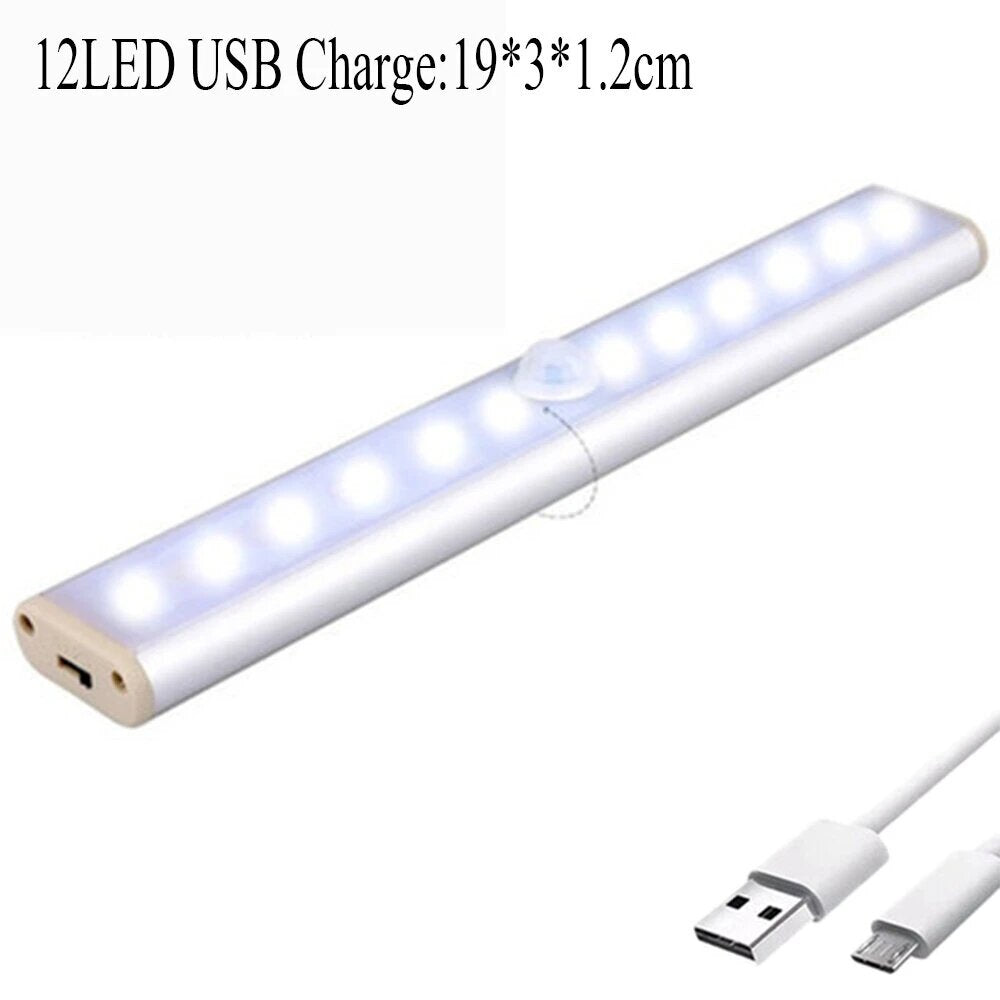 Wireless LED Cabinet Night Light Motion Sensor Light Closet Night Lamp for Kitchen Bedroom Staircase Lighting