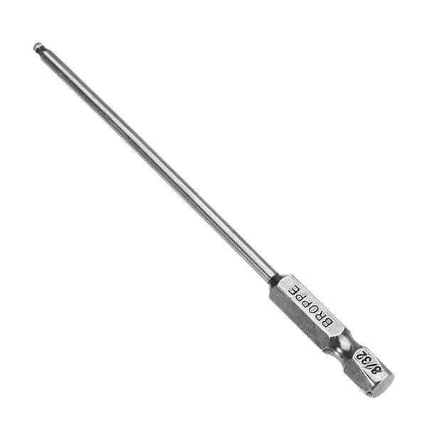 7pcs SAE 5/64-5/16 Inch 100mm Magnetic Ball Screwdriver Bit 1/4 Inch Hex Shank