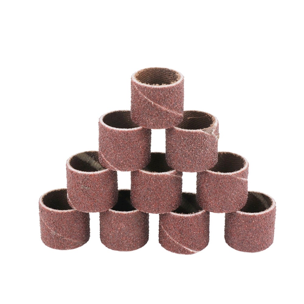 11pcs 12.7mm 100 Grit Head Metal Rust Removal Polishing Sandpaper Roll Polishing Wheel Set