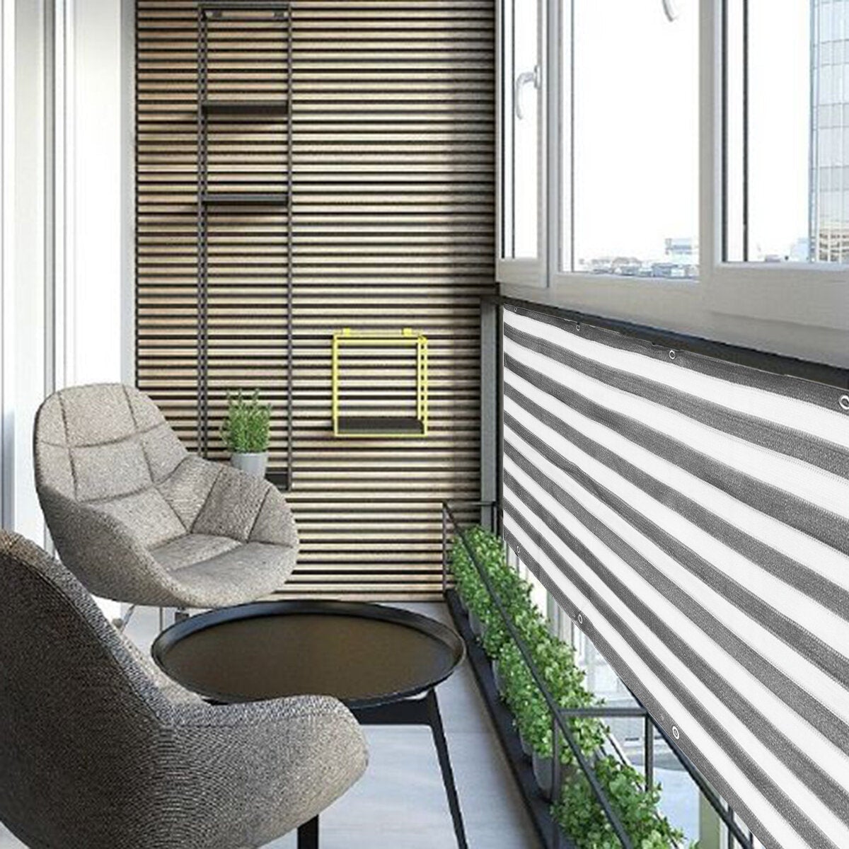 Balcony Privacy Screen Gardening Sunshade Cover Summer Residence Fence 500x90CM
