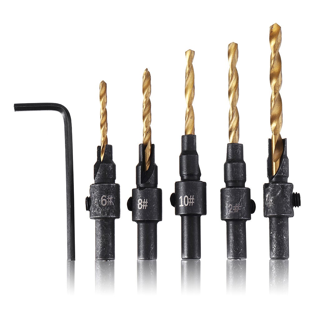 Countersink Reamer Round Shank Chamfer Drill Bit Set Quick Change