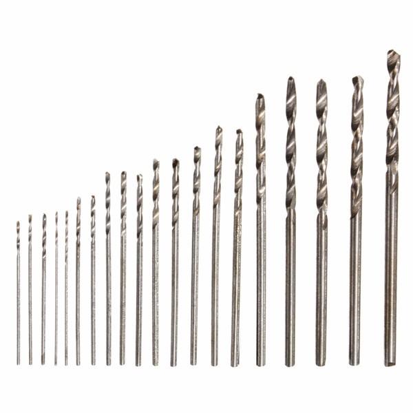 Mini Hand Drill with Chuck and 20pcs 0.3-1.6mm Straight Shank Twist Drill Bits Set