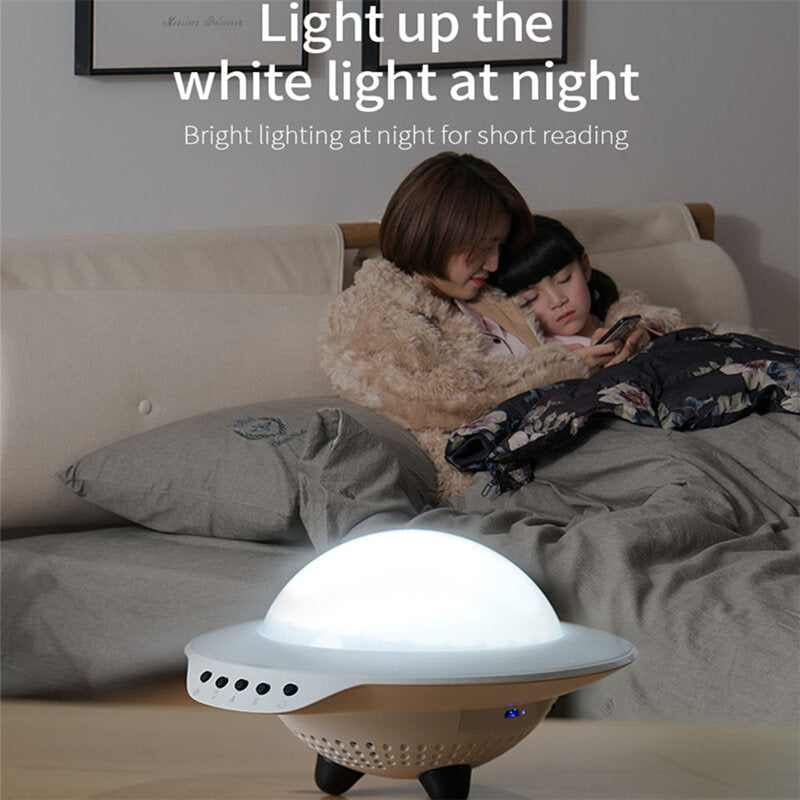 Starry Sky Projection Light Flying Saucer Bluetooth Speaker Music Player LED Night Light With Remote Control