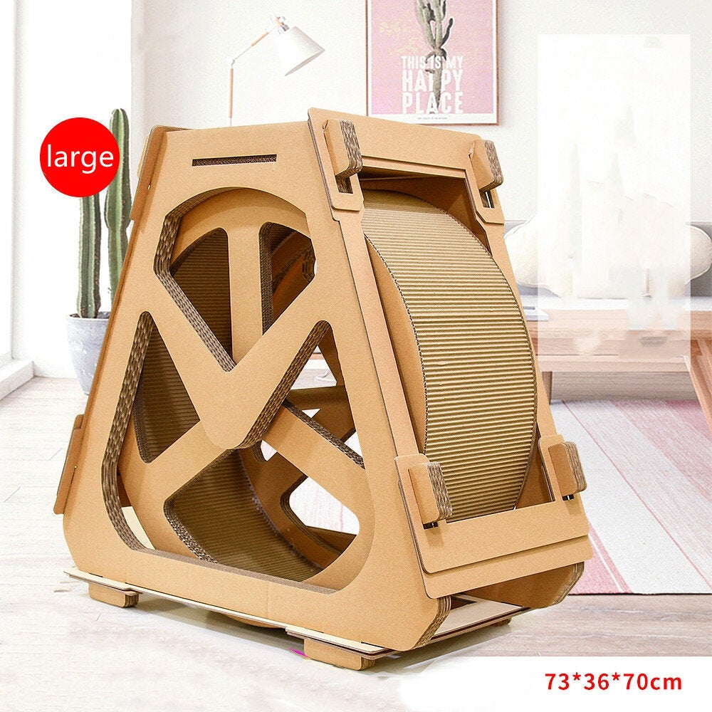 Scratching Post Ingenious Water Wagon Wheel Observation Deck for Rest and Scratch