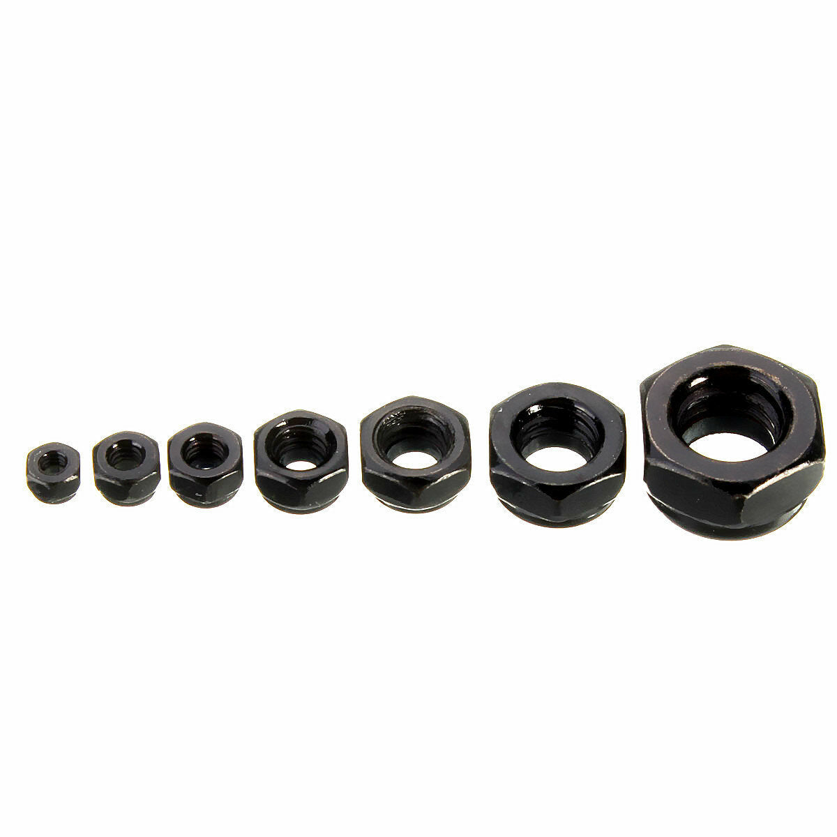 50pcs Carbon Steel Hex Nut Nylon Insert Lock Nut M2/M2.5/M3/M4/M5/M6/M8/M10/M12