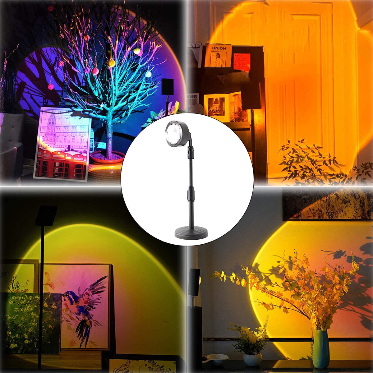 Retractable Sunset Projection Lamp Adjustable Festival Floor Projection Lamp