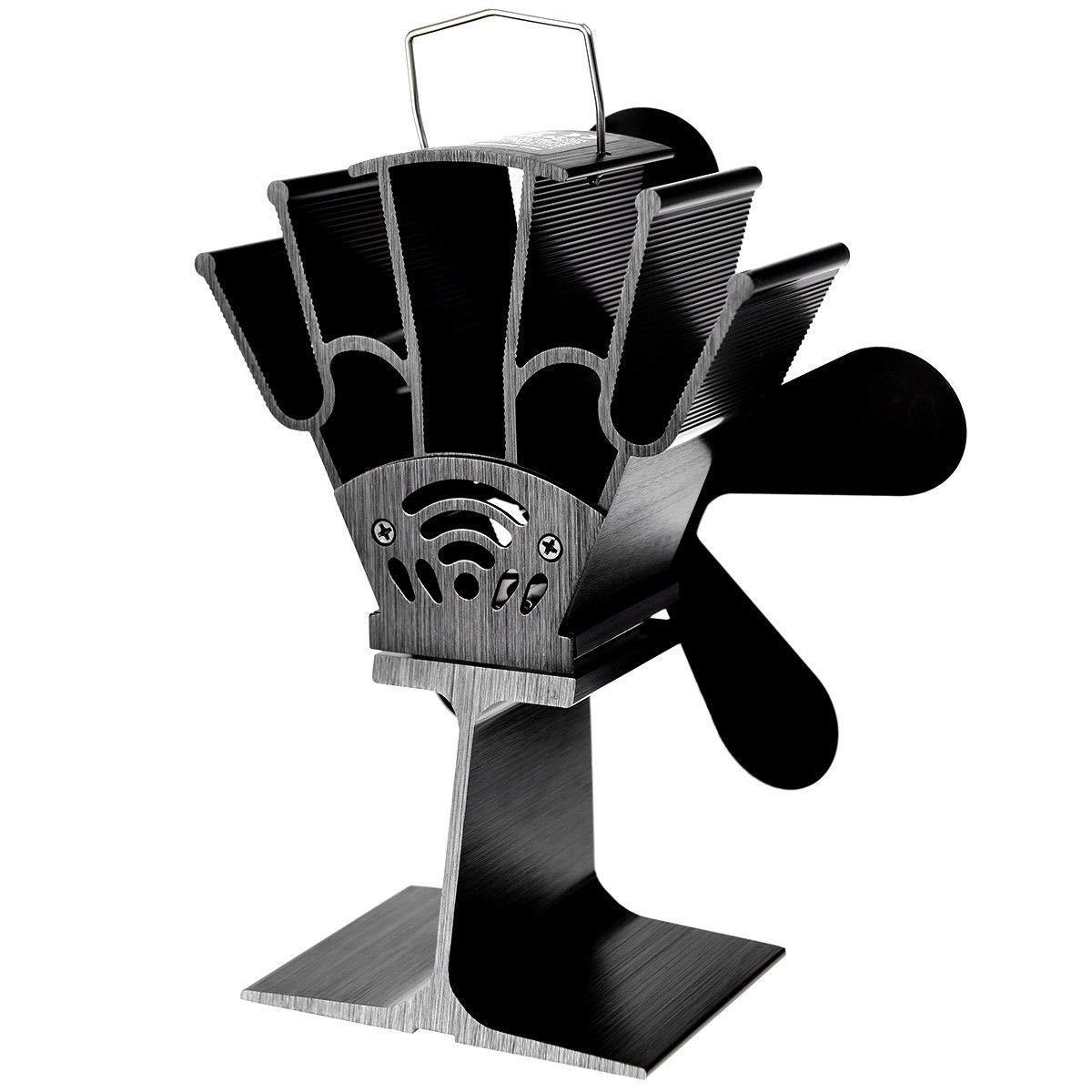 8.8inch 5 Blades Fireplace Fan Wood Burner Stove Thermal Heat Power Fan