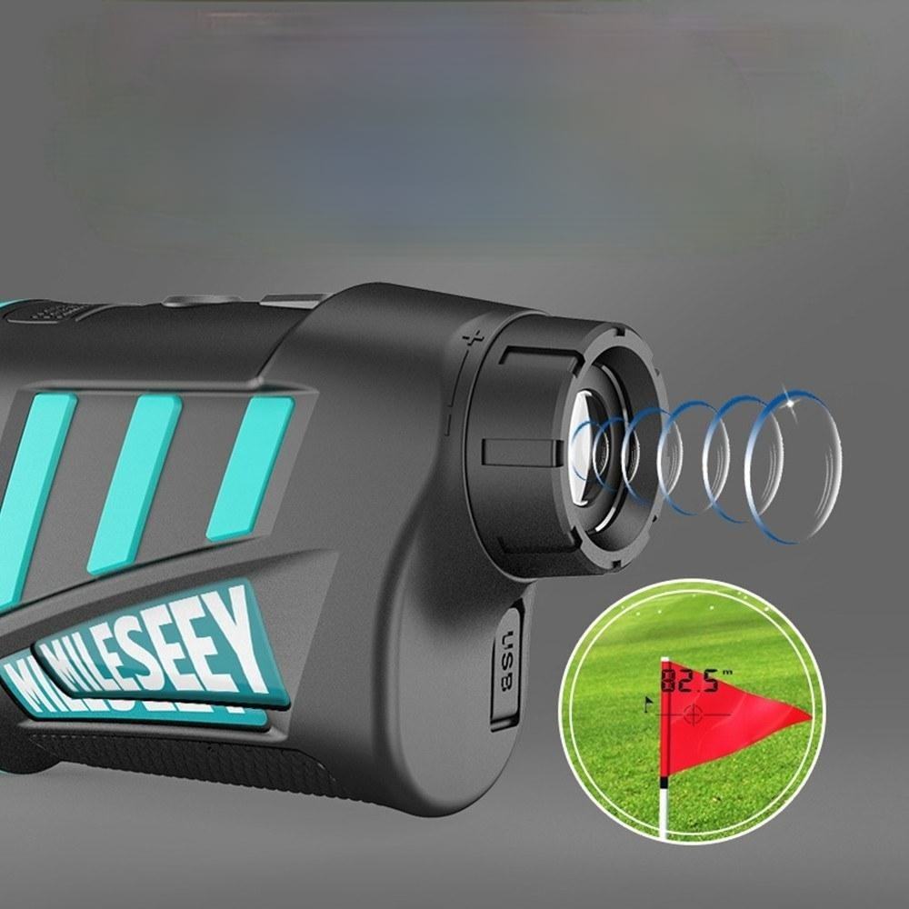 Outdoor Pulse Laser Range Finder Distance Meter 6X Handheld Monocular Telescope for Golf Hunting Engineering Survey