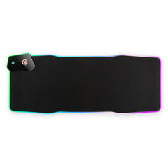 RGB Wireless Charging Mouse Pad Waterproof Fabric Surface Anti-Slip Rubber Base Type-C Wired Computer Keyboard Mouse Pad for PC Laptop Gamer