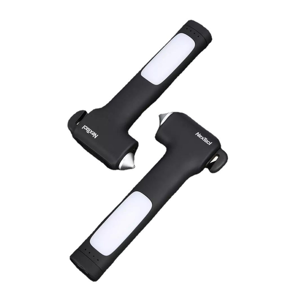 Multifunction Life-saving Hammers Window Breaker EDC Safety Belt Rope Cutter USB Survival Hammer Emergency Light Mobile Power Bank