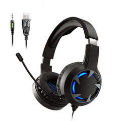 Gaming Headset Headphones Over-Ear Lightweight Headsets With Mic For PS4 PC Mobile Phone LED Light Headset Gamer