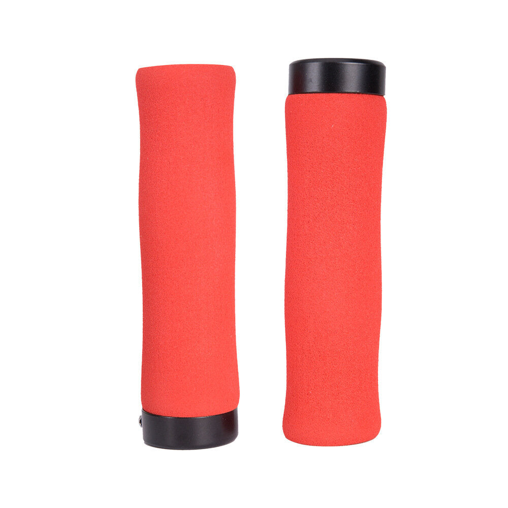 Durable Shockproof Anti-slip Soft Lightweight Single-sided Locking Sponge 1 Pair x Bicycle Grip Mountain Bikes Grip