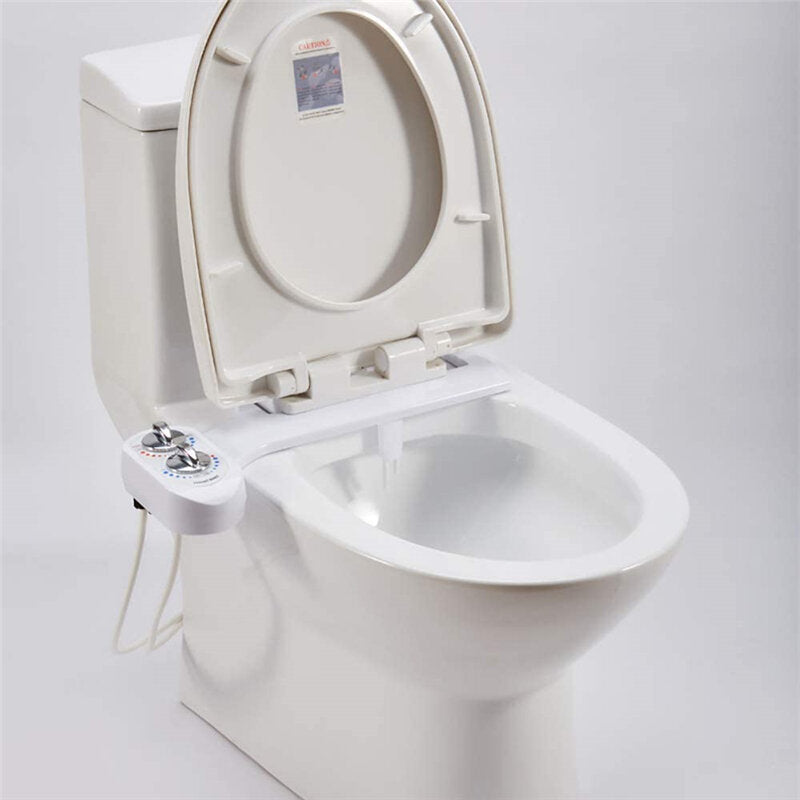 Toilet Seat Attachment Water Spray Non-electric Cold/Hot Adjustable Dual Nozzle