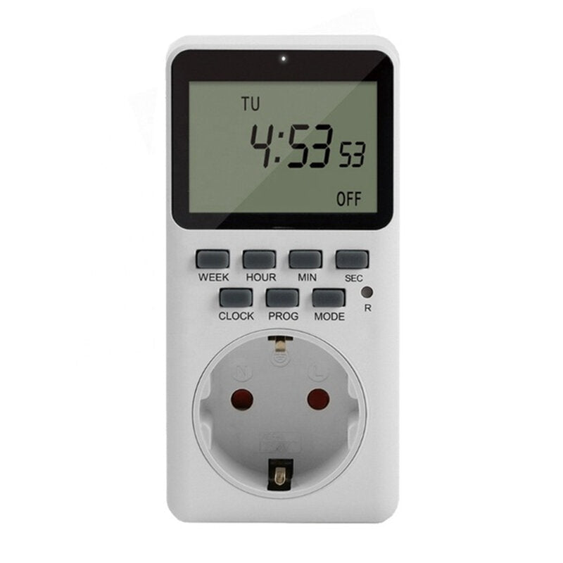 EU Plug Outlet Electric Digital Socket Timer Plug 220V Time Control Countdown Socket Timer Switch